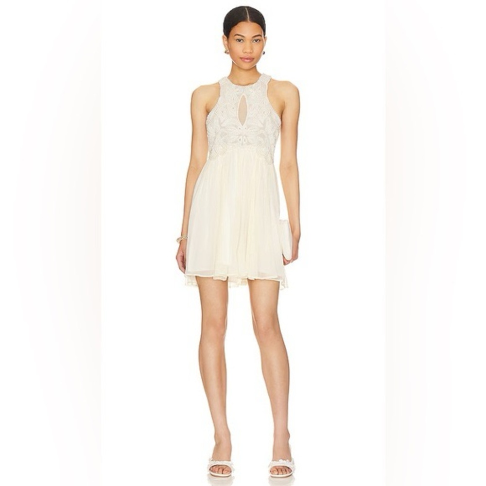 Free People Cream Mini Dress